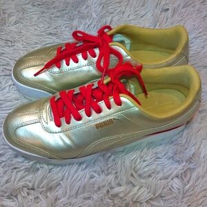 PUMA Roma Amor Gold Platform sneakers